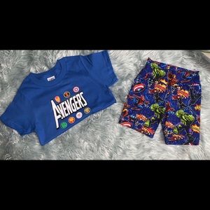 Custom T-shirt and grow with me shorts